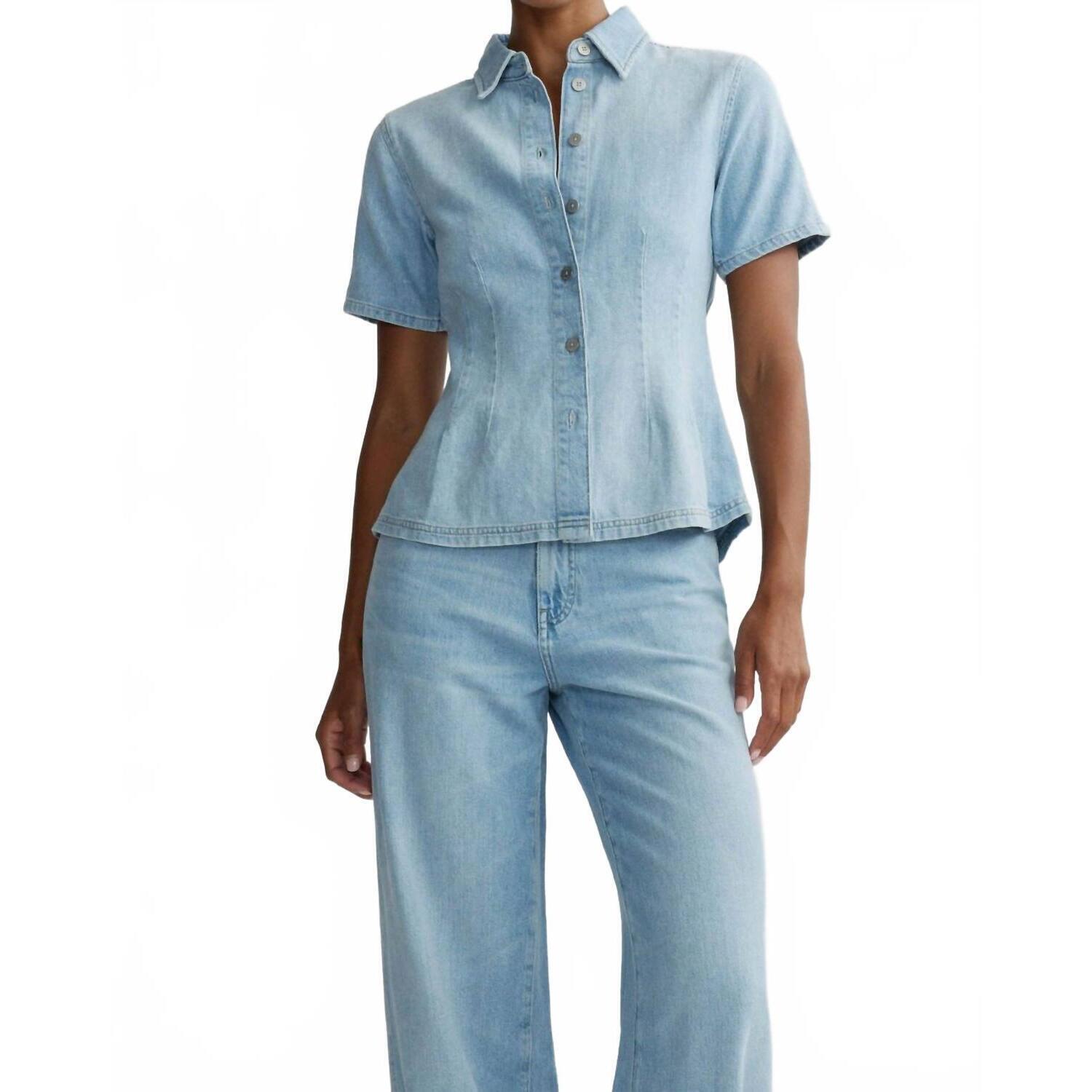 New Dl1961 - Women's Joice Shirt In Beachfront Aura